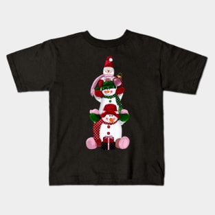 Snowman Family Kids T-Shirt